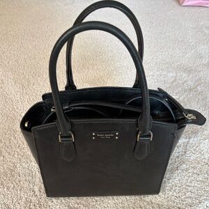 Kate Spade Staci black leather tote purse bag satchel